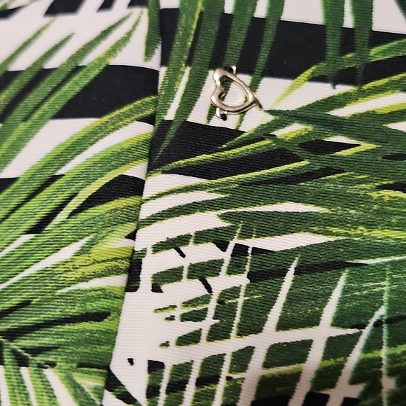 Thalia Sodi Green Palm Print Skirt Small - Picture 2 of 5